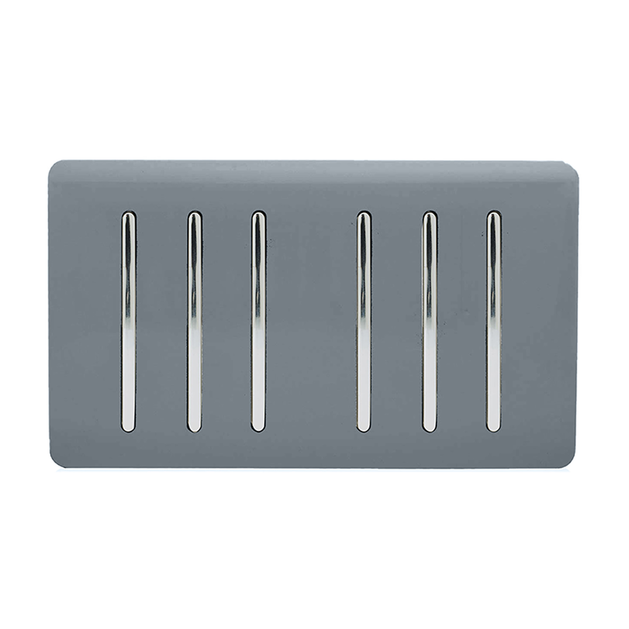 ART-SS66WG  6 Gang 2 Way 10 Amp Rocker Twin Plate Warm Grey